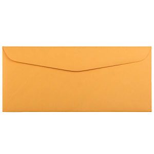 JAM Paper Booklet Commercial-Flap Envelopes, #12, Gummed Seal, Brown Kraft, Pack Of 50 Envelopes