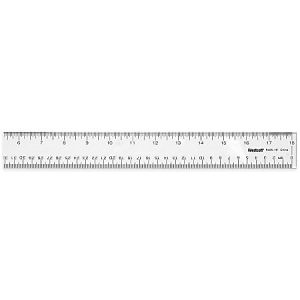 Westcott Transparent Acrylic Ruler, 18"