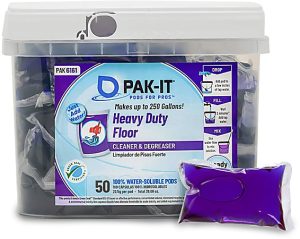Big 3 Packaging PAK-IT Neutral Floor Cleaner For Auto Scrubbers, Ocean Fresh Scent, Pack Of 50