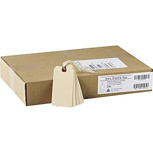 Avery Manila "G" Shipping Tags - 4.75" Length x 2.37" Width - Rectangular - String Fastener - 1000 / Box - Manila