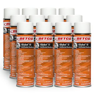 Betco Glybet III Disinfectant, 15.5 Oz Bottle, Citrus Scent, Case Of 12