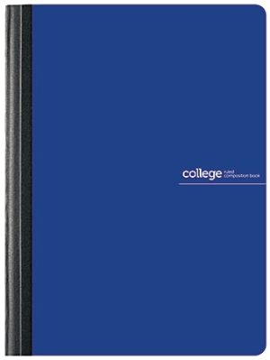Office Depot Brand Poly Composition Book, 7-1/4" x 9-3/4", College Ruled, 80 Sheets, Blue