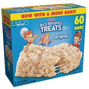 Kellogg's Rice Krispies Treats Original Bars, 0.78 Oz, Box Of 60