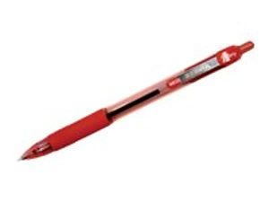 Zebra Z-Grip Retractable Ballpoint Pens, Medium Point, 1.0mm, Clear/Red, Pack of 12