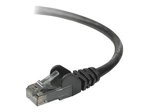 Belkin 6ft Cat6 Snagless Molded Patch Cable RJ45 - patch cable - ethernet - 6 ft - black - RJ-45 Male - Male - 6ft - Black
