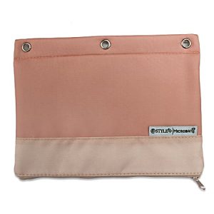 U Style 3-Ring Pencil Pouch With Microban Antimicrobial Protection, 7 1/2" x 9 3/4", Pink