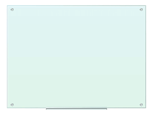 U Brands Frameless Non-Magnetic Glass Dry Erase Board, 47" X 35", Frosted White