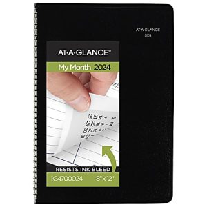 2023-2025 AT-A-GLANCE DayMinder 14-Month Monthly Planner, 8" x 12", Black, December 2023 To January 2025, G47000