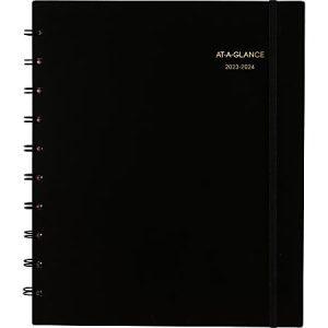 2023-2024 AT-A-GLANCE Move-A-Page Academic Weekly/Monthly Appointment Book Planner, 9" x 11", Black, July 2023 To June 2024, 70957E05