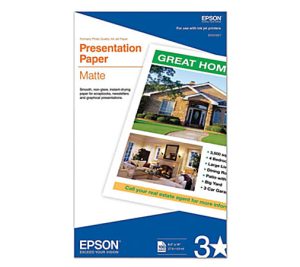 Epson Inkjet Paper, Legal Size (8 1/2" x 14"), 90 (U.S.) Brightness, 27 Lb, White, Pack Of 100 Sheets