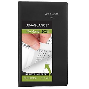 2023-2025 AT-A-GLANCE DayMinder 14-Month Monthly Planner, 3-1/2" x 6", Black, December 2023 To January 2025, SK5300