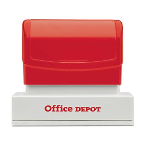 Custom Office Depot Brand Pre-Inked Notary Stamp, 1-5/16" x 2-13/16" Impression