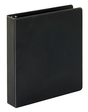 Just Basics Economy Nonview 3-Ring Binder, 1 1/2" Round Rings, Black