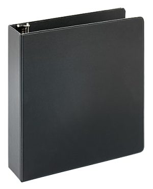 Just Basics Economy Nonview 3-Ring Binder, 2" Round Rings, Black