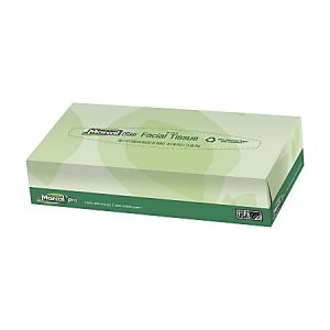 Marcal® Pro 2-Ply Facial Tissues, 100% Recycled, White, 100 Tissues Per Box