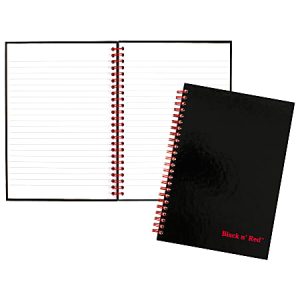 Black n' Red™ Notebook/Journal, 8 1/4" x 5 7/8", Black/Red, 70 Sheets