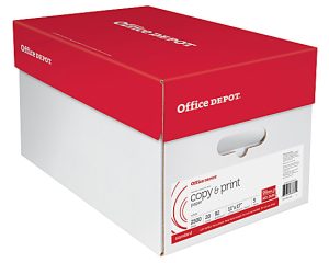 Office Depot® Brand Multi-Use Printer & Copier Paper, Ledger Size (11" x 17"), 2500 Total Sheets, 20 Lb, White, 500 Sheets Per Ream, Case Of 5 Reams