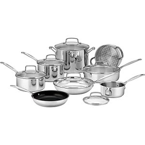 Cuisinart® Chef®s Classic 14-Piece Non-Stick Cookware Set, Silver