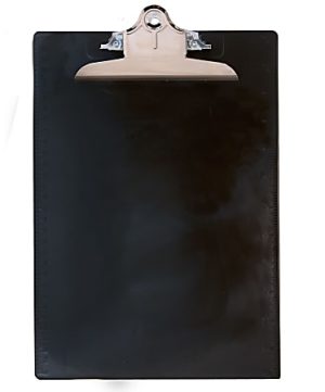 Saunders Plastic Clipboard, 8 1/2" x 12", Black