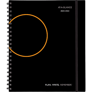 2023-2024 AT-A-GLANCE Plan.Write.Remember. Academic Weekly/Monthly Appointment Book Planner, 8-3/4" x 11", Black, July 2023 To June 2024, 70595705