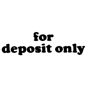 Xstamper® One-Color Title Stamp, Pre-Inked, "For Deposit Only", Blue