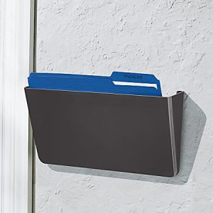 SKILCRAFT 7520-01-582-7279 Vertical Wall Hanging File - 7.3" Height x 13.5" Width x 4" Depth - Wall Mountable - Smoke - Polystyrene - 1 / Each