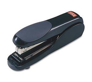 MAX Flat Clinch Full-strip Stapler - 30 Sheets Capacity - 210 Staple Capacity - Full Strip - 1/4" Staple Size - Black