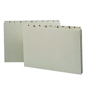 Smead Preprinted Pressboard A-Z File Guide, Legal Size, 100% Recycled, Green