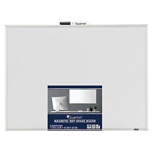 Quartet Magnetic Dry-Erase Whiteboard, 17" x 23", Aluminum Frame With Silver Finish
