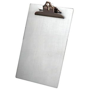 Saunders Aluminum Round Corner Clipboards - 1" Clip Capacity - 8 1/2" x 14" - Clamp - Aluminum - Silver - 1 Each