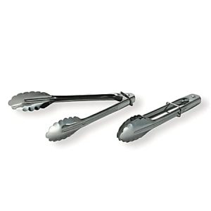 Better Houseware 7" Stainless Steel Tongs, Silver, Set Of 2 Tongs
