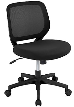 Realspace Adley Mesh/Fabric Low-Back Task Chair, Black, BIFMA Compliant