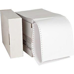 Sparco Continuous Paper, 9 1/2" x 11", 20 Lb, White, Carton Of 2,300 Forms