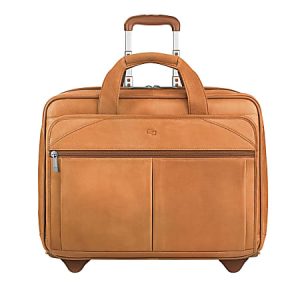 Solo® Walker Leather Rolling Case for 15.6® Laptops, Tan