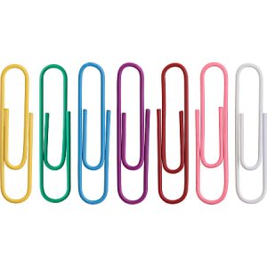 Sparco® Vinyl-Coated Gem Clips, Box Of 200, No. 2, Assorted Colors