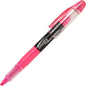Integra Liquid Highlighters - Chisel Marker Point Style - Fluorescent Pink - 1 Dozen