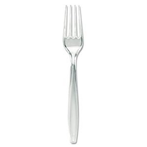 Dixie Heavyweight Plastic Forks, Clear, Pack Of 1,000 Forks