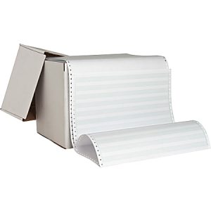 Sparco Continuous Paper, 14 7/8" x 8 1/2", 20 Lb, Green Bar, Carton Of 2,600 Forms