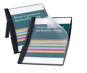 Office Depot® Brand Clear-Front Clip Report Cover, Clear/Black