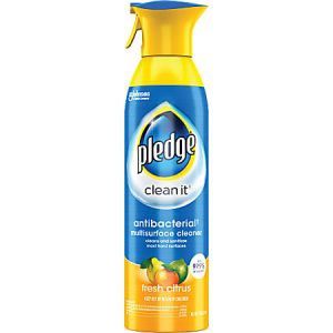 Pledge Multi-Surface Antibacterial II Cleaner, 9.7 Oz Bottle