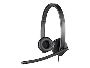 Logitech H570E USB Stereo Headset, Black