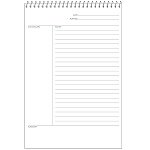 TOPS® FocusNotes® Top-Wire Notebook, 8 1/2" x 11", 70 Sheets, Blue/White