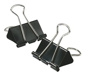 Office Depot Brand Binder Clips, Small, 3/4" Wide, 3/8" Capacity, Black, Pack Of 36