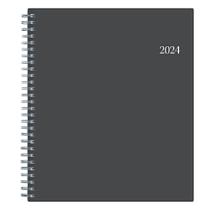 2024 Blue Sky Passages Monthly Planning Calendar, 8" x 10", Charcoal Gray, January to December 2024, 100011