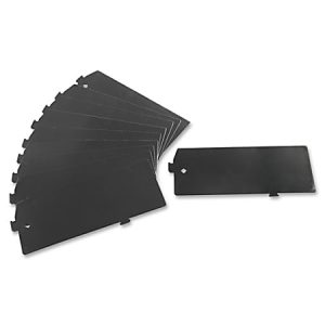 Lorell Lateral File Dividers, Black, Pack Of 10