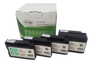 IPW Preserve Remanufactured High-Yield Black And Cyan, Magenta, Yellow Ink Cartridge Replacement For HP 932XL, 933XL, Pack Of 4, 140-932-ODP