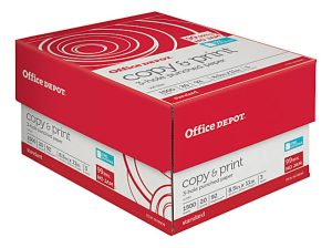 Office Depot® 3-Hole Punched Multi-Use Printer & Copy Paper, White, Letter (8.5" x 11"), 1500 Sheets Per Case, 20 Lb, 92 Brightness