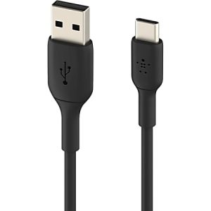 Belkin BoostCharge USB-C to USB-A Cable (1 meter / 3.3 foot, Black) - 3.28 ft USB/USB-C Data Transfer Cable for Smartphone - First End: 1 x USB Type C - Male - Second End: 1 x USB Type A - Male - Black