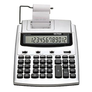 Victor 1212-3A Printing Calculator With Antimicrobial Protection, Blue/Red Print, 2.7 Lines/Sec