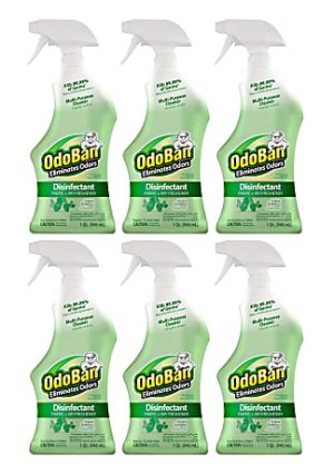 OdoBan Odor Eliminator Disinfectant Spray, Original Eucalyptus Scent, 32 Oz Bottle, Case Of 6